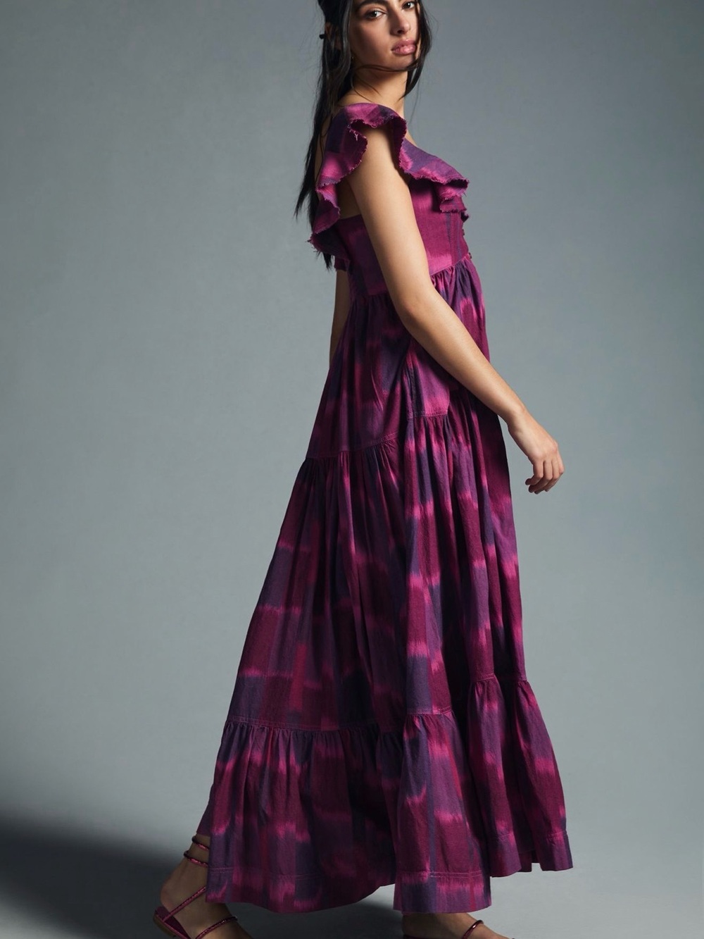 Anthropologie Pilcro Dyed Flutter-Sleeve Dress Dress M NWOT - Picture 2 of 7